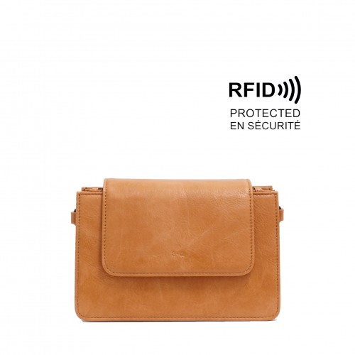 Monique Crossbody Wallet - Saddle Tan 